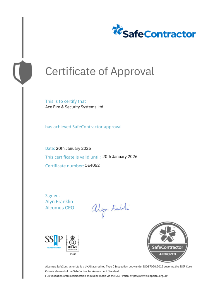 SafeContractor Certificate 2025