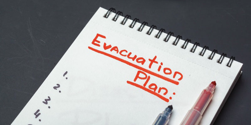 Picture of an evacuation plan